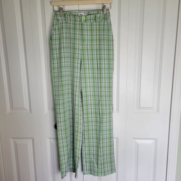 Princess Polly Wide Leg Plaid Pant size 4 - Picture 1 of 5